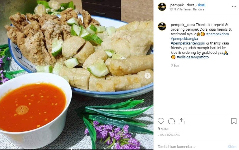 Pempek Bangka. (Instagram/@pempek_dora)