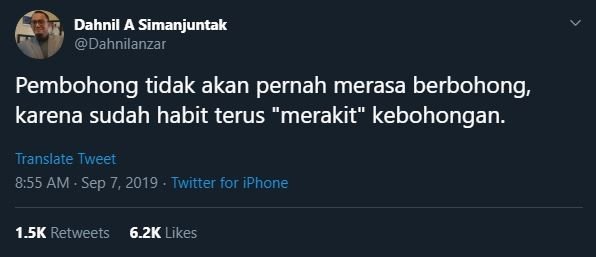 Cuitan Dahnil Anzar. (Twitter)