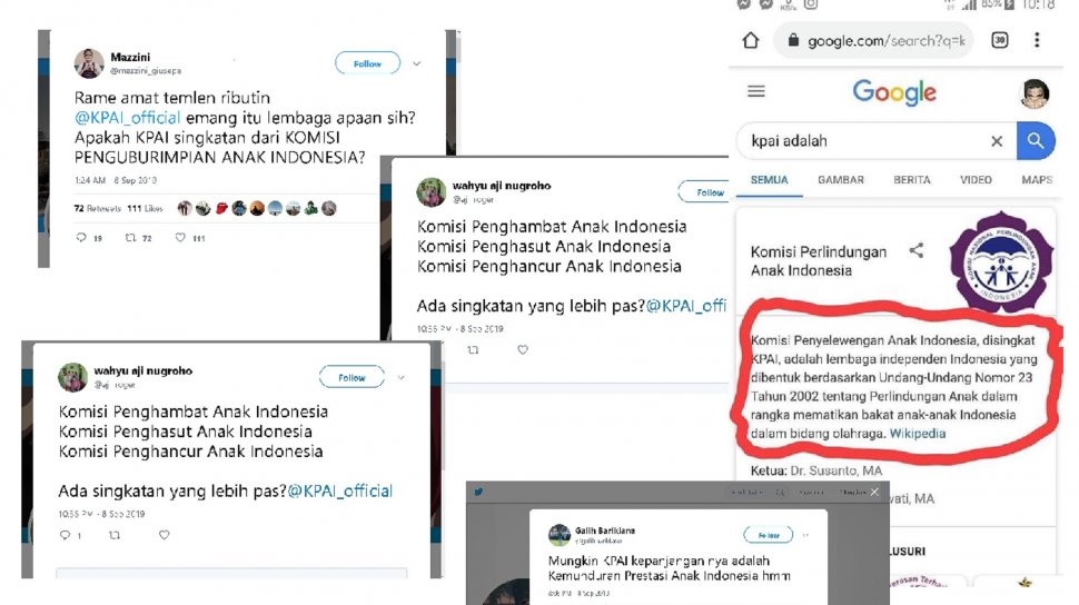 Kepanjangan KPAI diganti - (Twitter, Facebook)