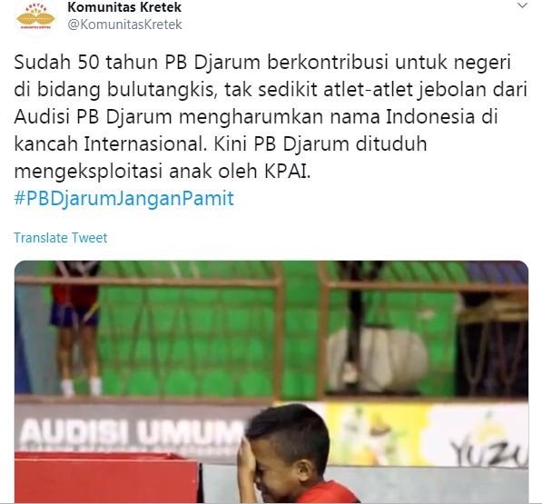dukungan untuk PB Djarum