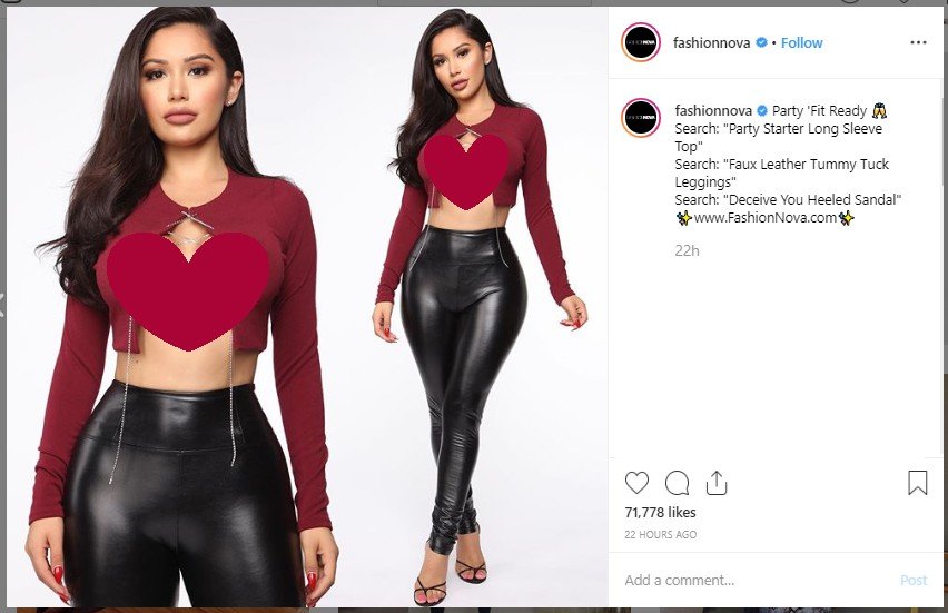 Fashion Nova rilis busana unik lagi. (Instagram/@fashionnova)