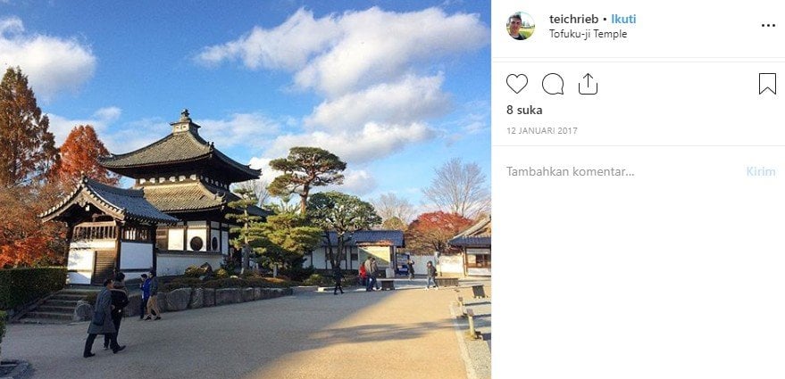 Destinasi wisata untuk musim gugur di Jepang. (Instagram/@teichrieb)