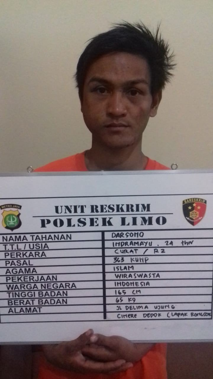 Pelaku pencuri motor di Kecamatan Cinere. (Foto dok. Polisi)