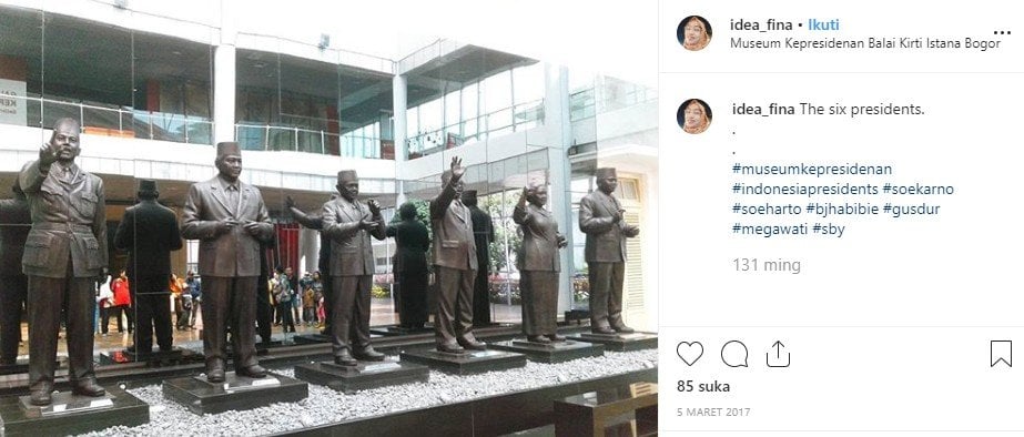 Museum Kepresidenan RI. (Instagram/@idea_fina)