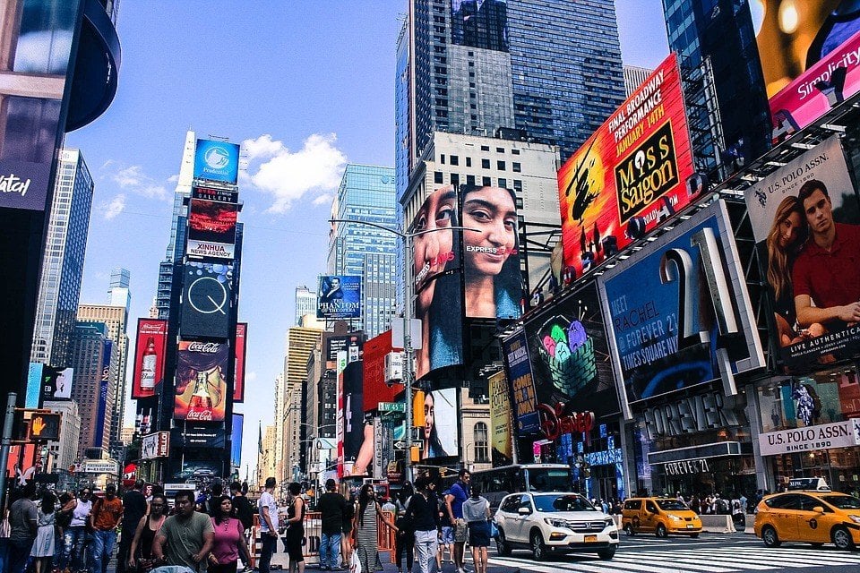 Time Square New York di Amerika Serikat. (Pixabay/wallula)