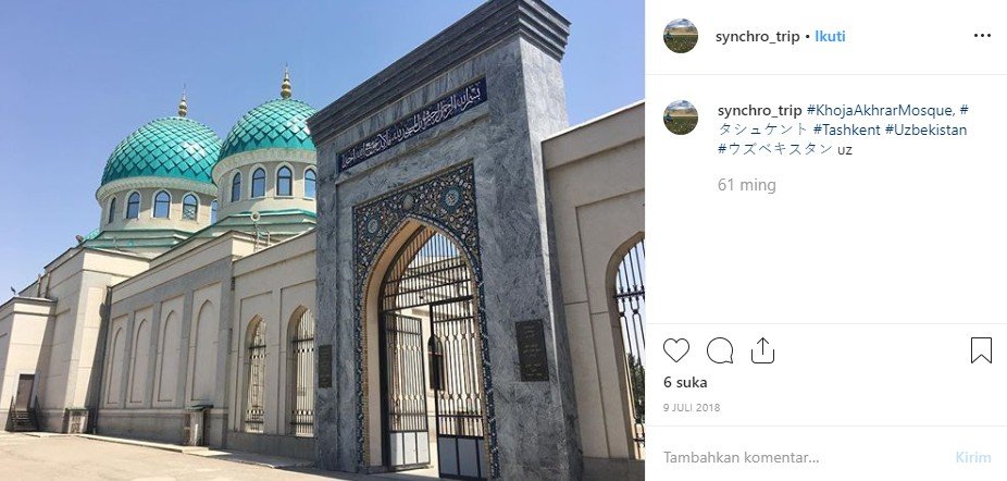 Destinasi wisata di Kota Tashkent, Uzbekistan. (Instagram/@synchro_trip)