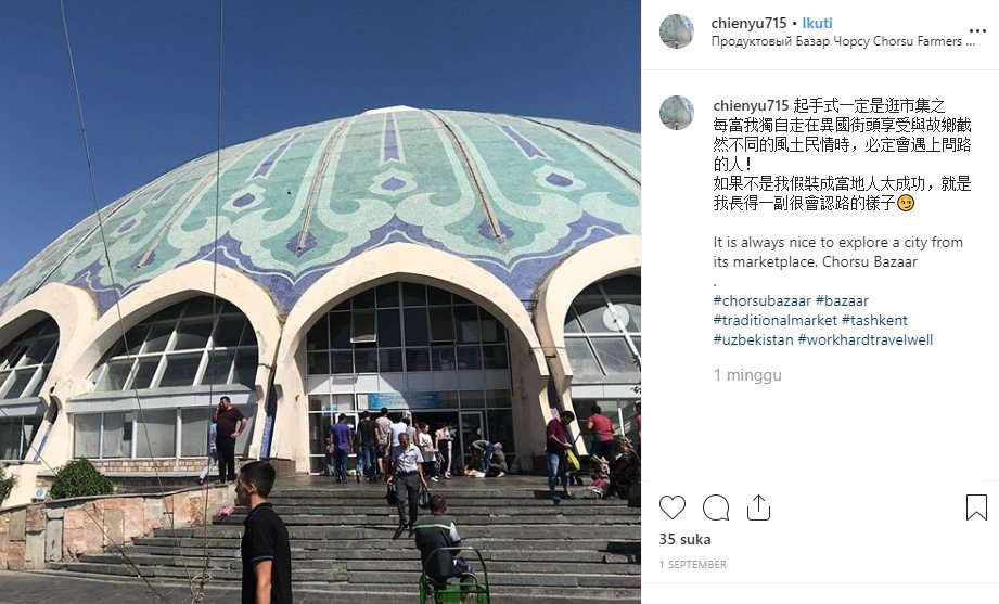 Destinasi wisata di Kota Tashkent, Uzbekistan. (Instagram/@chienyu715)