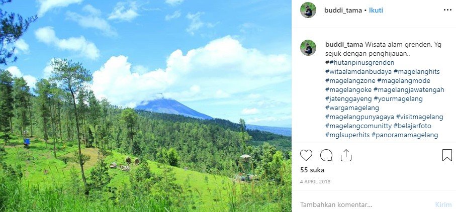 Bukit Grenden di Magelang. (Instagram/@buddi_tama)