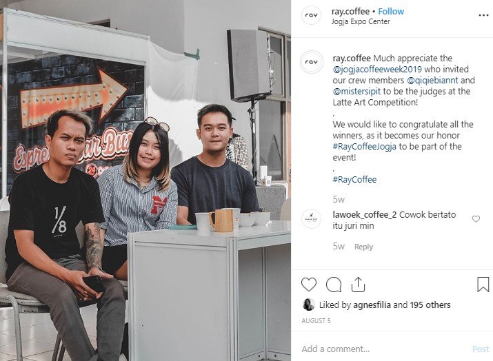 Ray Coffee, kedai kopi cozy di Kota Yogyakarta. (Instagram/@ray.coffee)