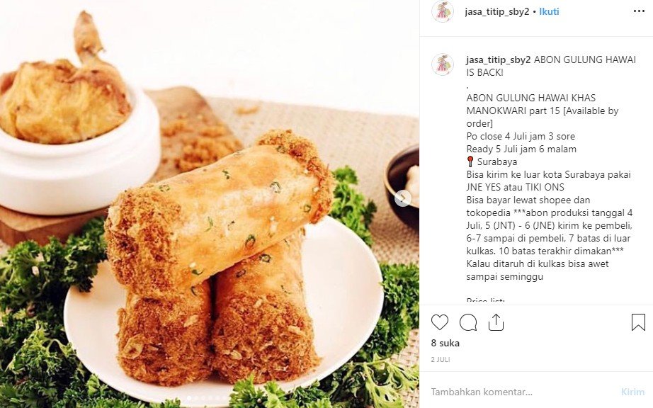 Kuliner Papua yang bisa dijadikan oleh-oleh. (Instagram/@jasa_titip_sby2)