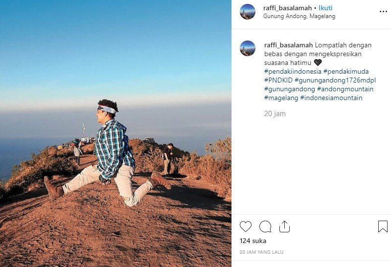 Potret keindahan Gunung Andong. (Instagram/@raffi_basalamah)