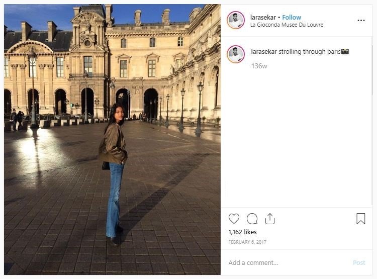 Gaya Liburan Laras Sekar, Model Iklan Makeup Kim Kardashian (instagram.com/larasekar)