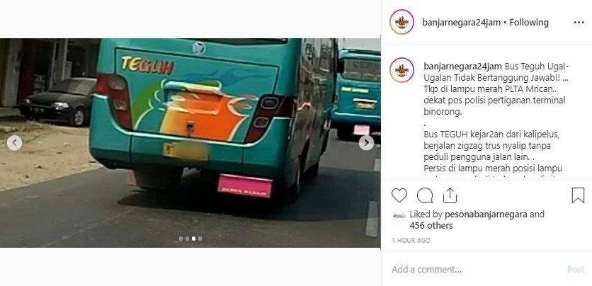 Bus Antar Kota Dalam Provinsi (AKDP). (Instagram/banjarnegara24jam)