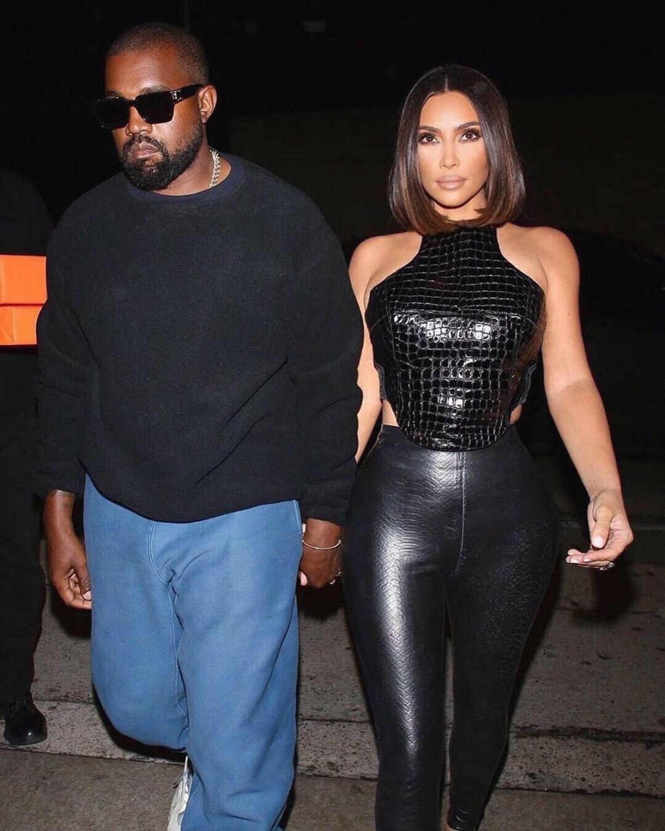 Kim Kardashian dan Kanye West. (Instagram/@kimkardashian)