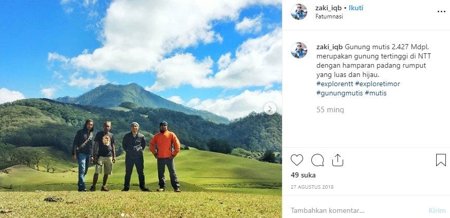 Pesona Gunung Mutis di NTT. (Instagram/@zaqi_iqb)