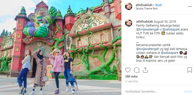 Saloka Theme Park di Semarang. (Instagram/@athifanabilah)