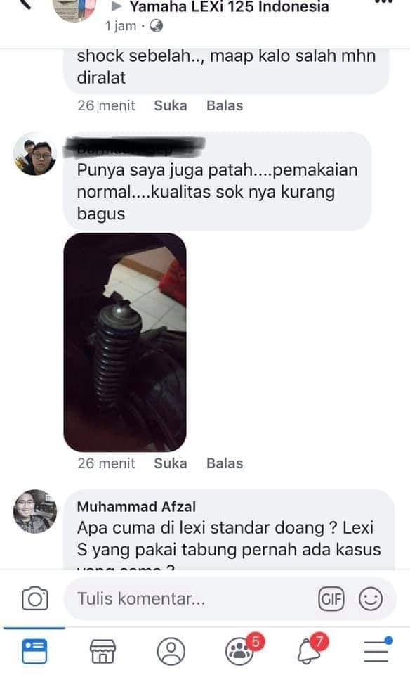 Curhatan warganet yang per motornya patah. (Facebook)