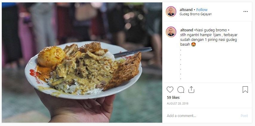 4 Kuliner Legendaris di Kawasan Gejayan, Yogyakarta (instagram.com/altoand)