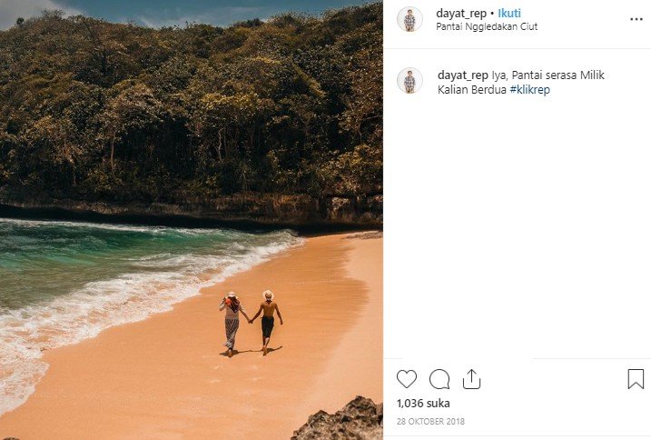 Pantai Nggledak Ciut di Malang. (Instagram/@dayat_rep)