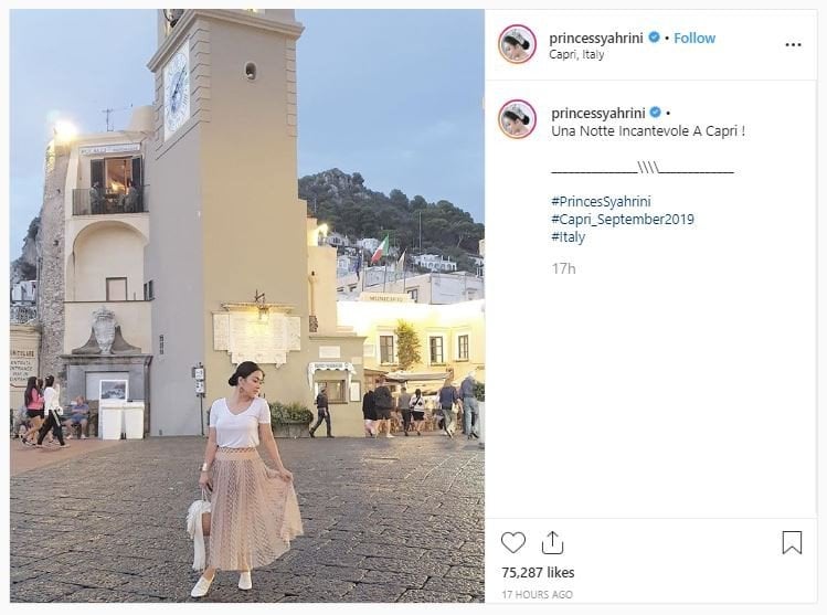 Outfit Liburan Syahrini di Italia (instagram.com/princessyahrini)