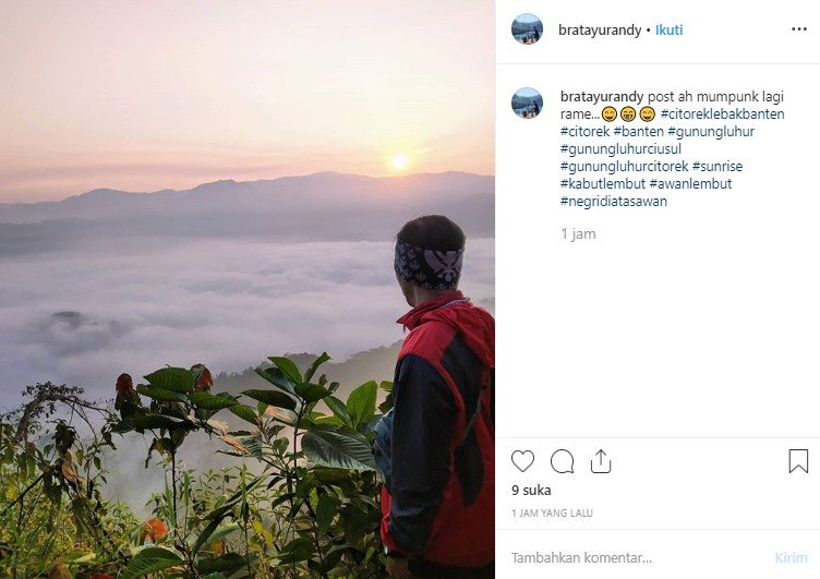 Gunung Luhur, Negeri di Atas Awan Lebak Banten. (Instagram/@braturandy)