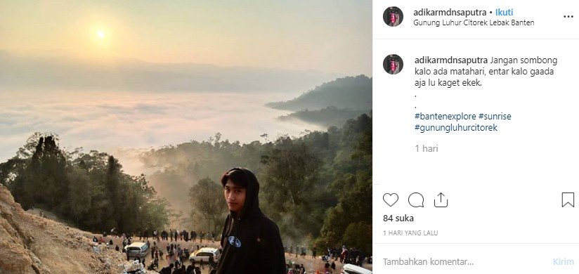 Gunung Luhur, Negeri di Atas Awan Lebak Banten. (Instagram/@adikarmdnsaputra)