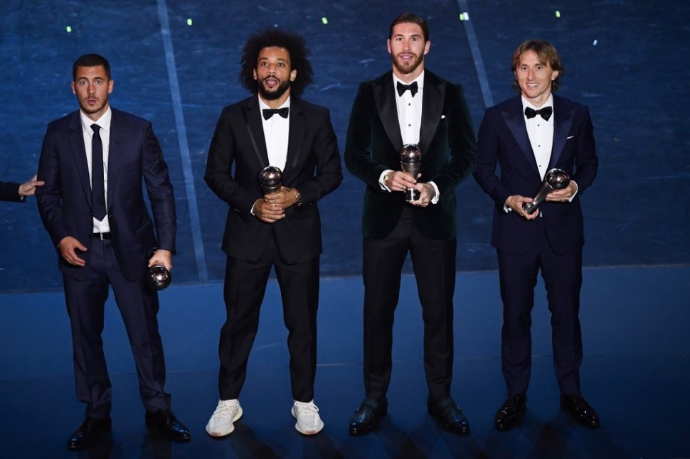 Empat pemain Real Madrid masuk dalam tim terbaik 2019 versi FIFA. [MARCO BERTORELLO / AFP]