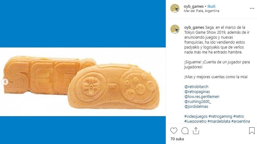 SEGA rilis camilan taiyaki. (Instagram/@oyb_games)