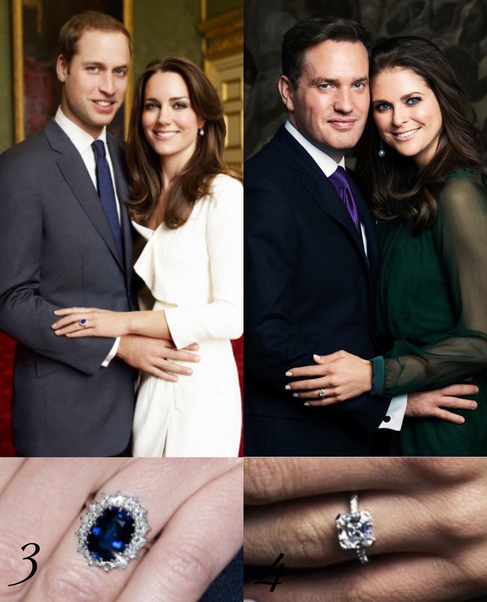Cincin tunangan keluarga kerajaan Inggris. (Instagram/@royal.addicted)
