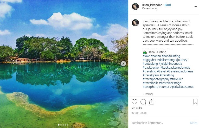 Wisata alam populer di Medan. (Instagram/@Irsan_Iskandar)