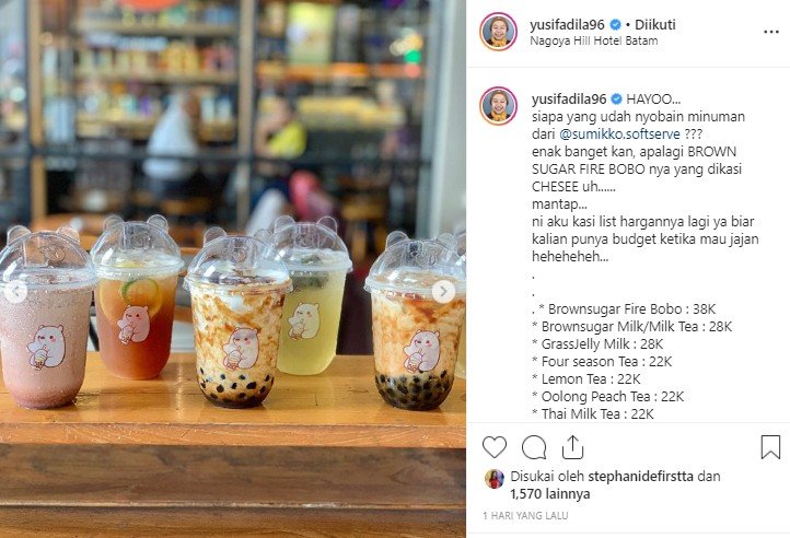 Kemasan bubble tea berbentuk unik. (Instagram/@yusifadila96)