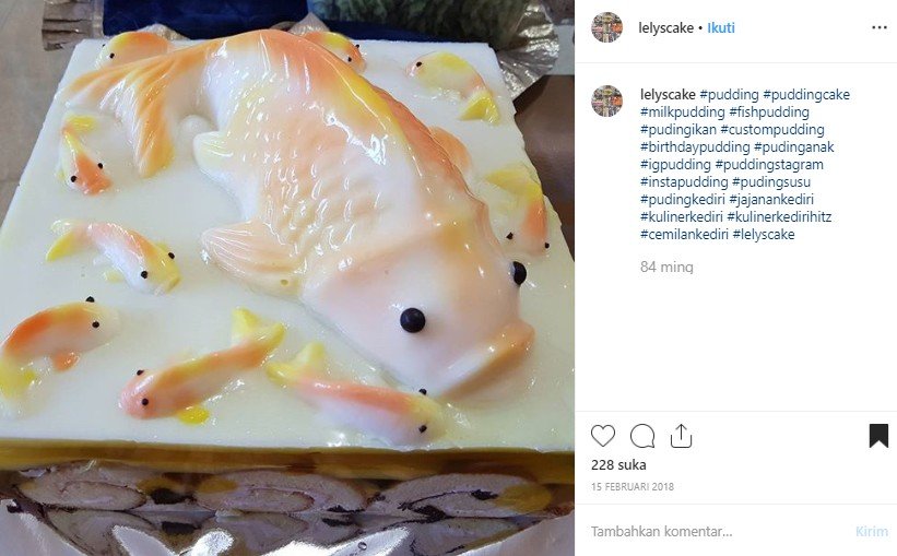 Kreasi aneka puding. (Instagram/@lelyscake)