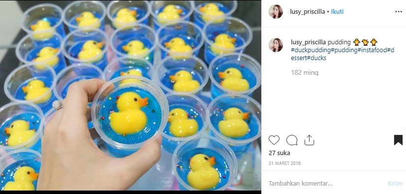 Kreasi aneka puding. (Instagram/@lusy_priscilla)