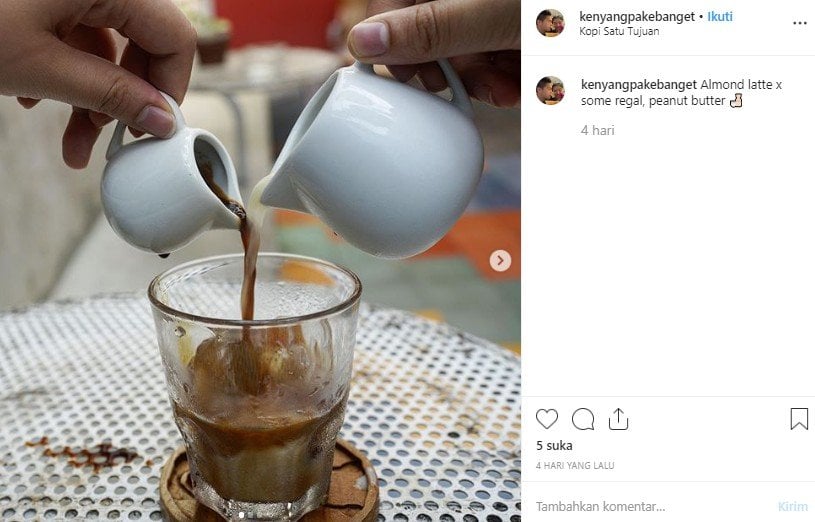 TUJUAN, kedai kopi Instagramable di Yogyakarta. (Instagram/@kenyangpakebanget)