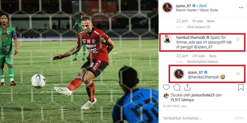 Hamka Hamzah heran Spaso tidak dipanggil Timnas Indonesia. (Instagram/@ilijaspasojevic).