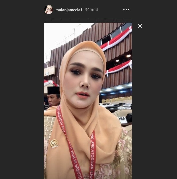 Mulan Jameela jelang pelantikan sebagai anggota DPR RI. [Instagram]