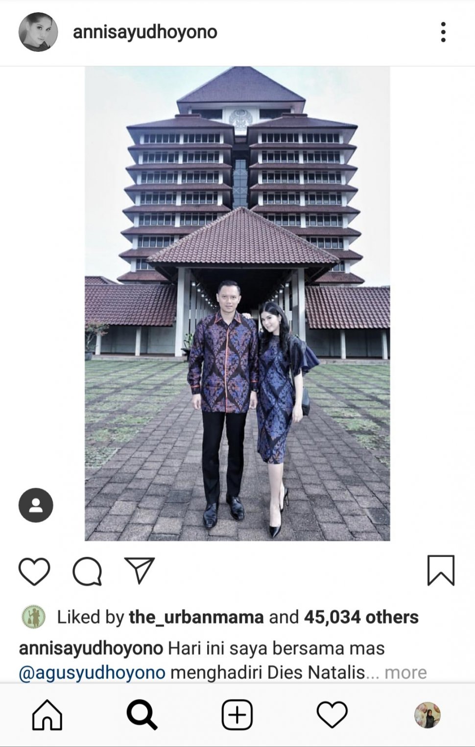 Inspirasi batik couple yang bisa Anda coba di Hari Batik Nasional. (Dok. Instagram)