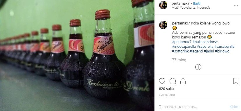 Minuman soda asli Indonesia. (Instagram/@pertamax7)