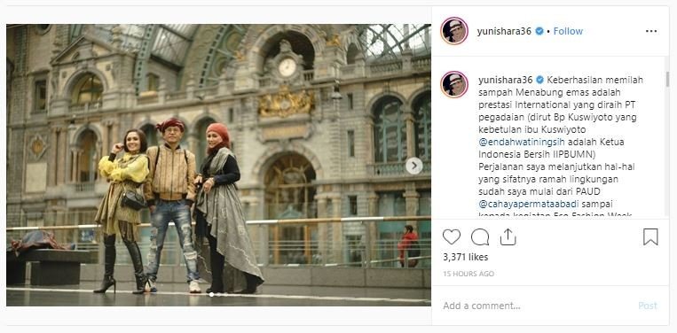 Yuni Shara Liburan ke Antwerp, Belgia (instagram.com/yunishara36)