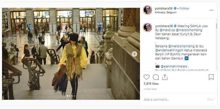 Yuni Shara Liburan ke Antwerp, Belgia (instagram.com/yunishara36)