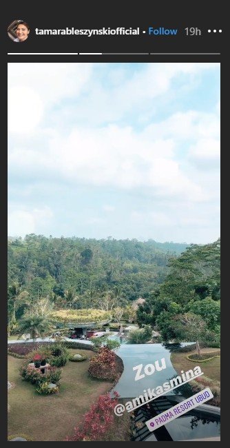 Tamara Bleszynski Tamasya di Resort Ubud Bali. (instagram.com/tamarableszynskiofficial)