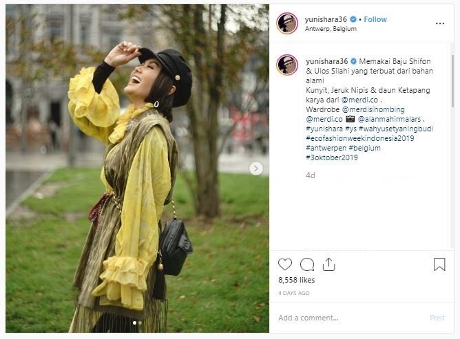 Yuni Shara Liburan ke Antwerp, Belgia (instagram.com/yunishara36)