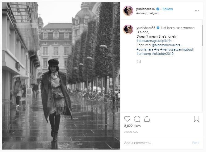 Yuni Shara Liburan ke Antwerp, Belgia (instagram.com/yunishara36)