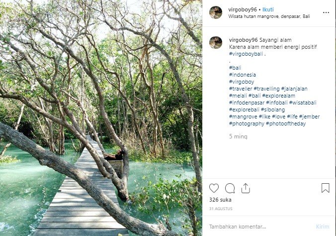 Hutan Mangrove Denpasar. (Instagram/@virgoboy96)