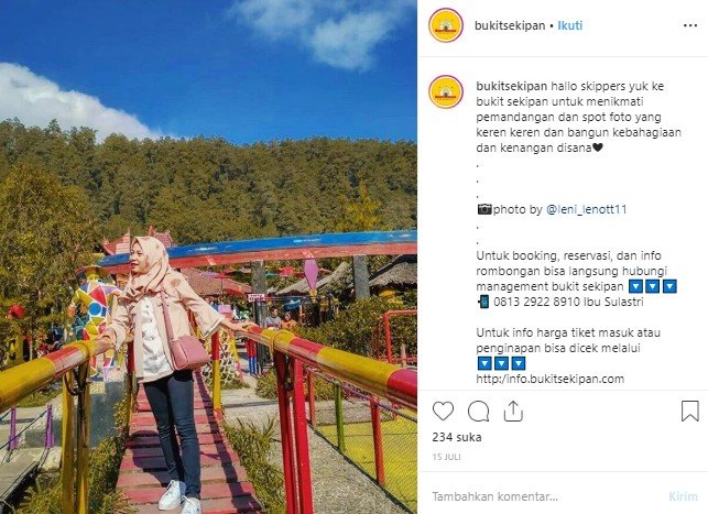 Destinasi wisata Bukit Sekipan di Tawangmangu. (Instagram/@bukitsekipan)