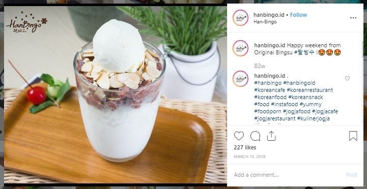 Rekomendasi Restoran Korea di Yogyakarta (instagram.com/hanbingo.id)