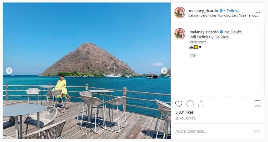Liburan Melaney Ricardo di Labuan Bajo (instagram.com/melaney_ricardo)