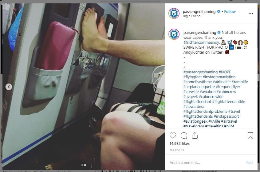 Tak Mau Ditegur, Penumpang Pesawat Diviralkan (instagram.com/passengershaming)