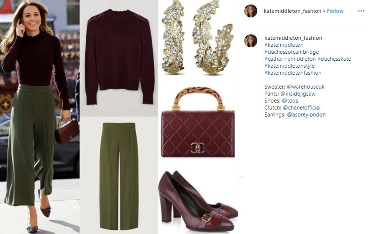 Fashion Kate Middleton di awal musim gugur. (Instagram/@katemiddleton_fashion)