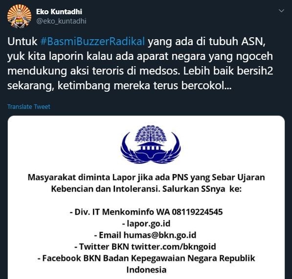 Salah satu warganet yang mengunggah postingan. (Twitter)